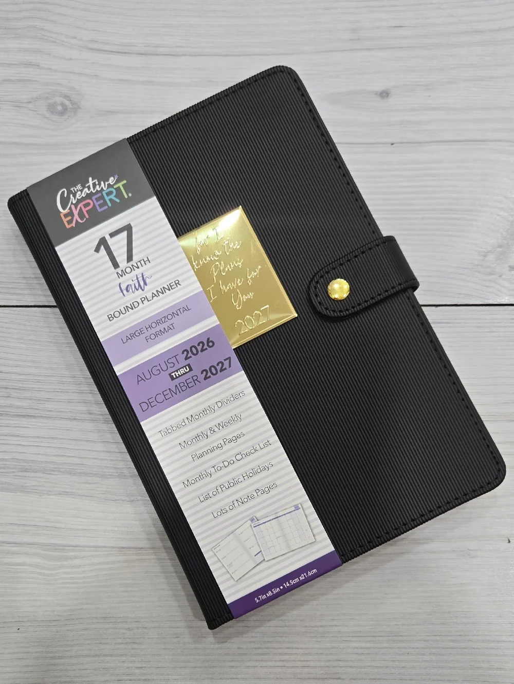The Creative Expert 17-Month Black Planner with Gold Accent